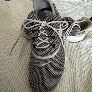 Black and White Mesh Sneakers